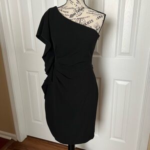 Elegant Black One-Shoulder Dress
